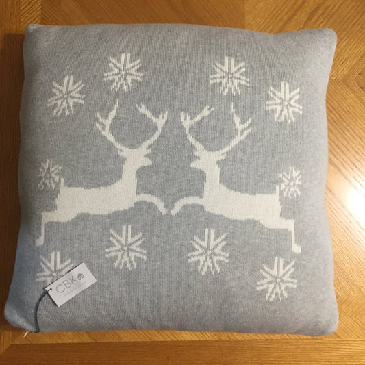 Christmas Grey Deer Pillow