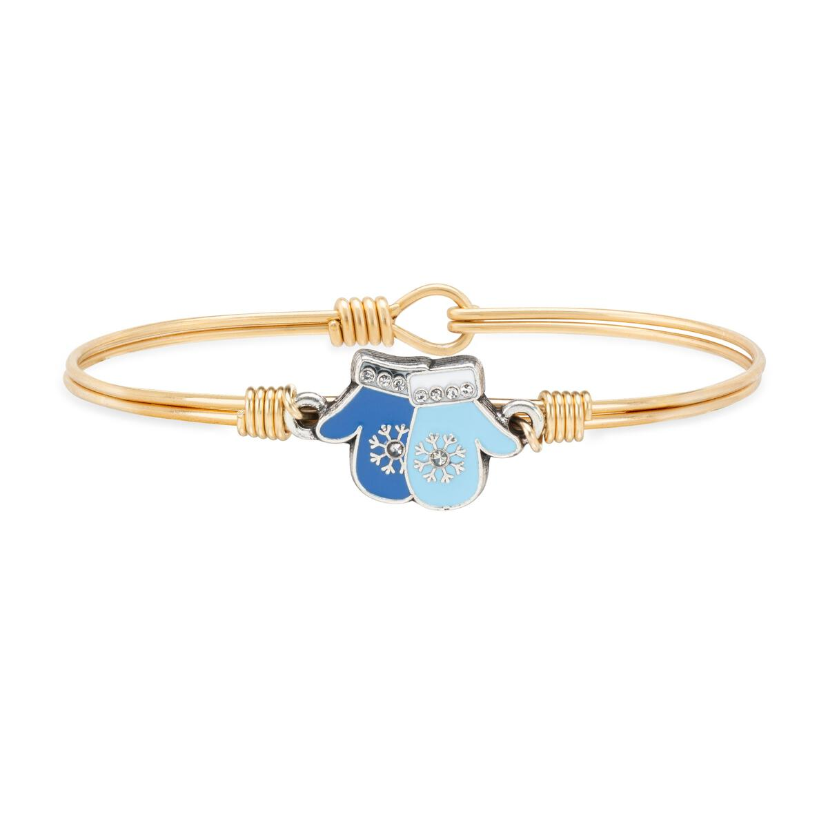 Blue Mittens Bangle Bracelet
