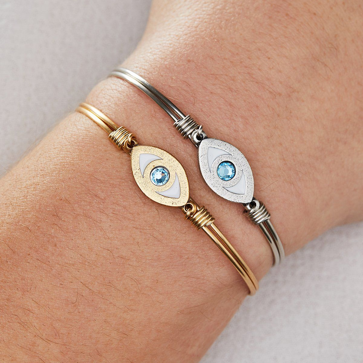 Evil Eye Bangle Bracelet
