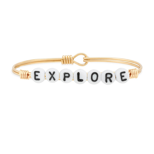 Luca + Danni Explore Letter Bead Bangle Bracelet