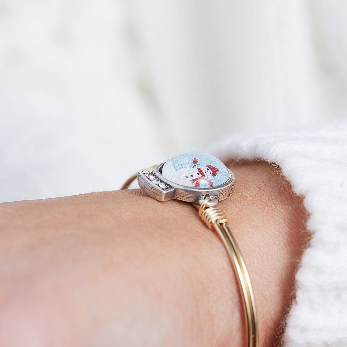 Snow Globe Bangle Bracelet
