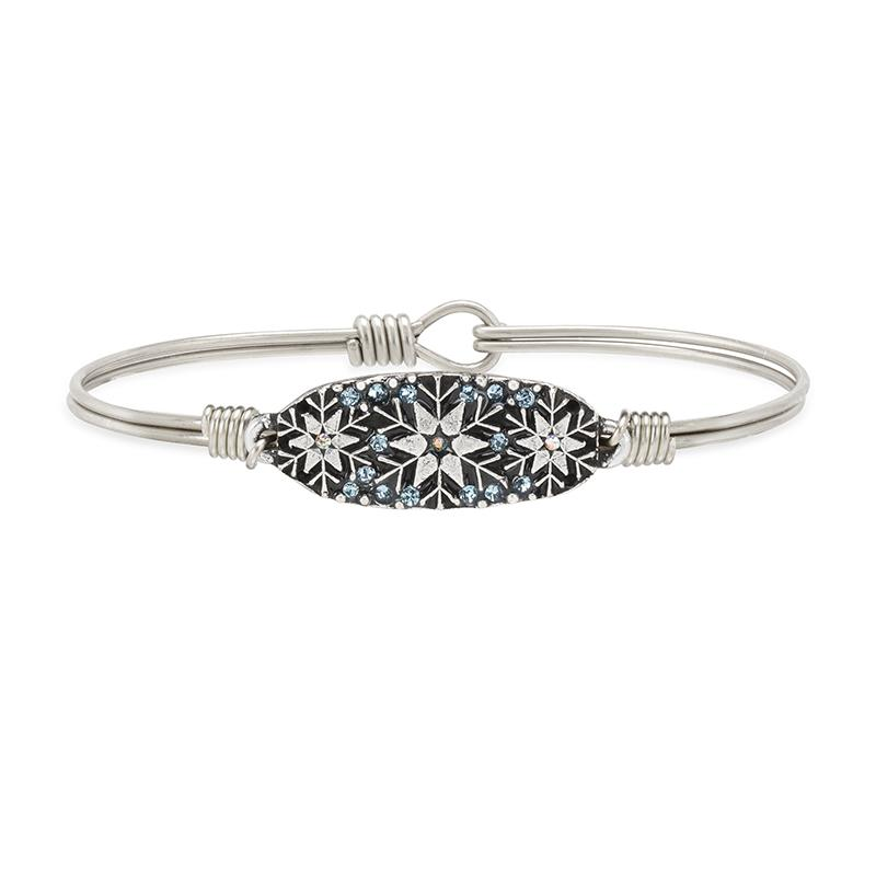 Snowflake Medley Bangle Bracelet