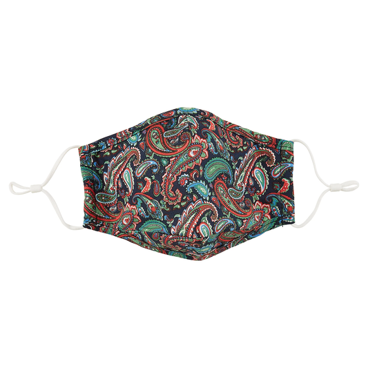 Cloth Face Mask (Navy Paisley)