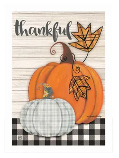 Plaid Pumpkin Garden Flag