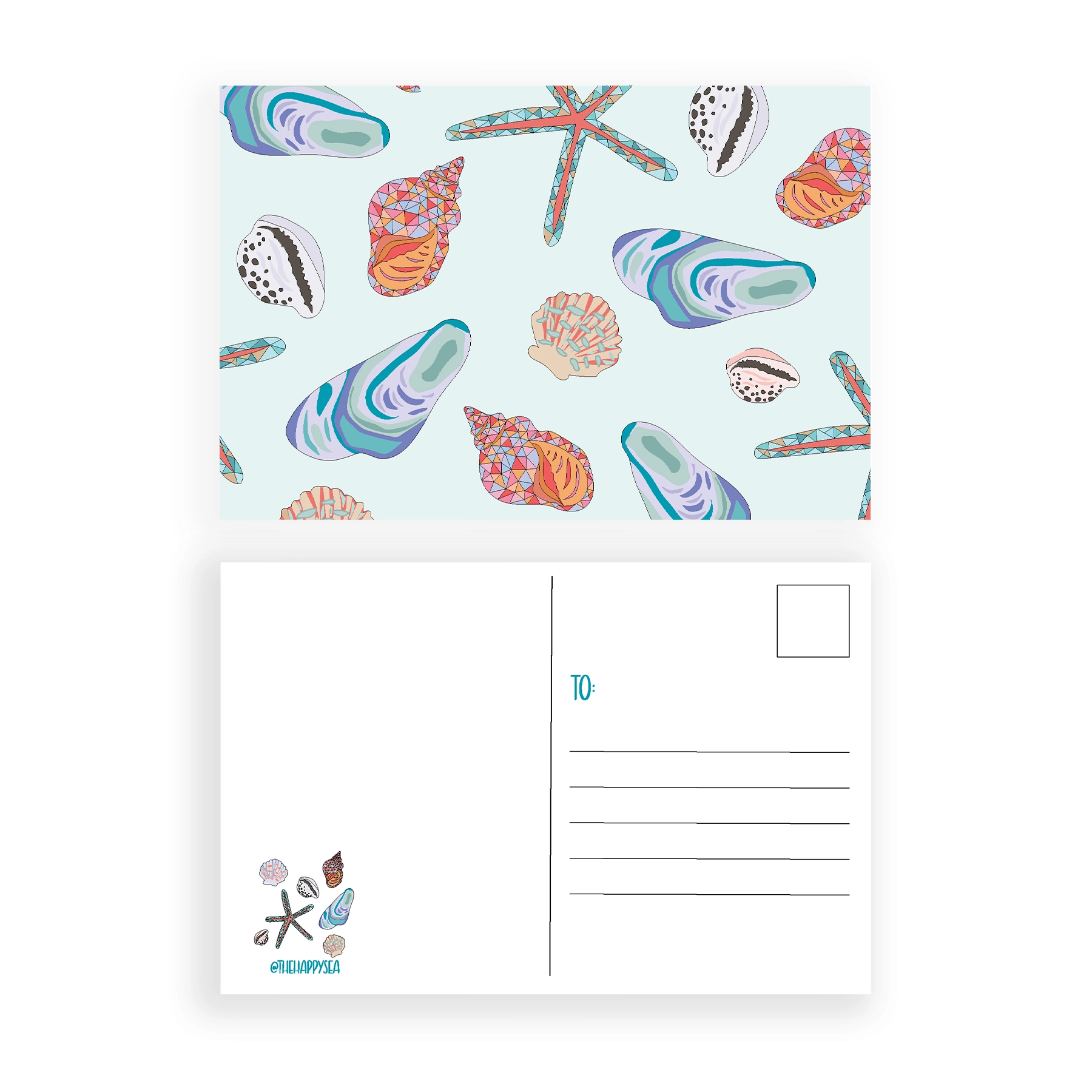 The Happy Sea Sally Sells Seashells Postcard