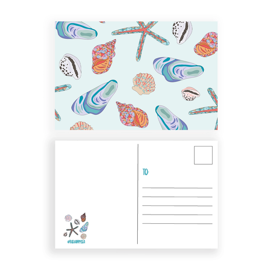 The Happy Sea Sally Sells Seashells Postcard