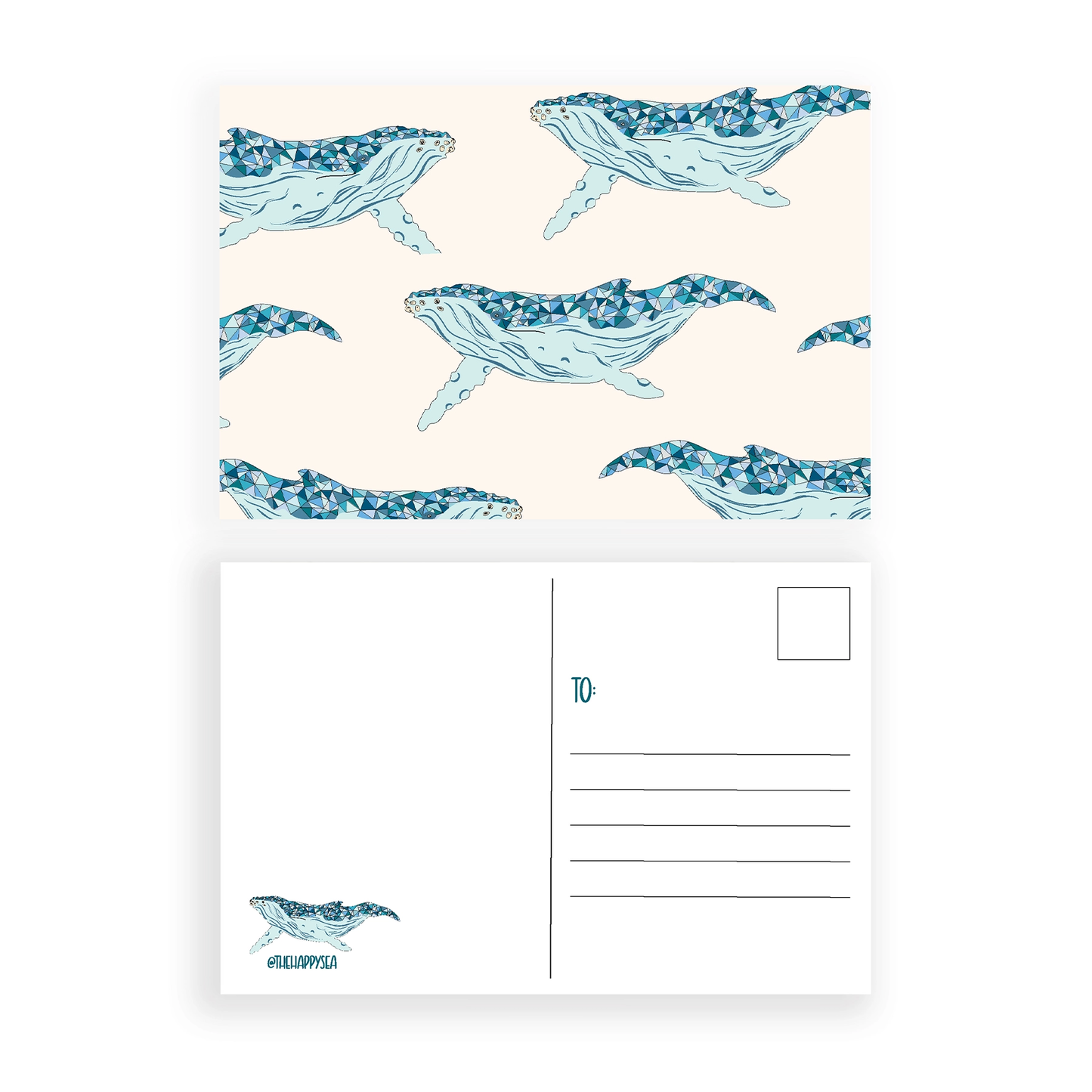 The Happy Sea Save The Whales Postcard