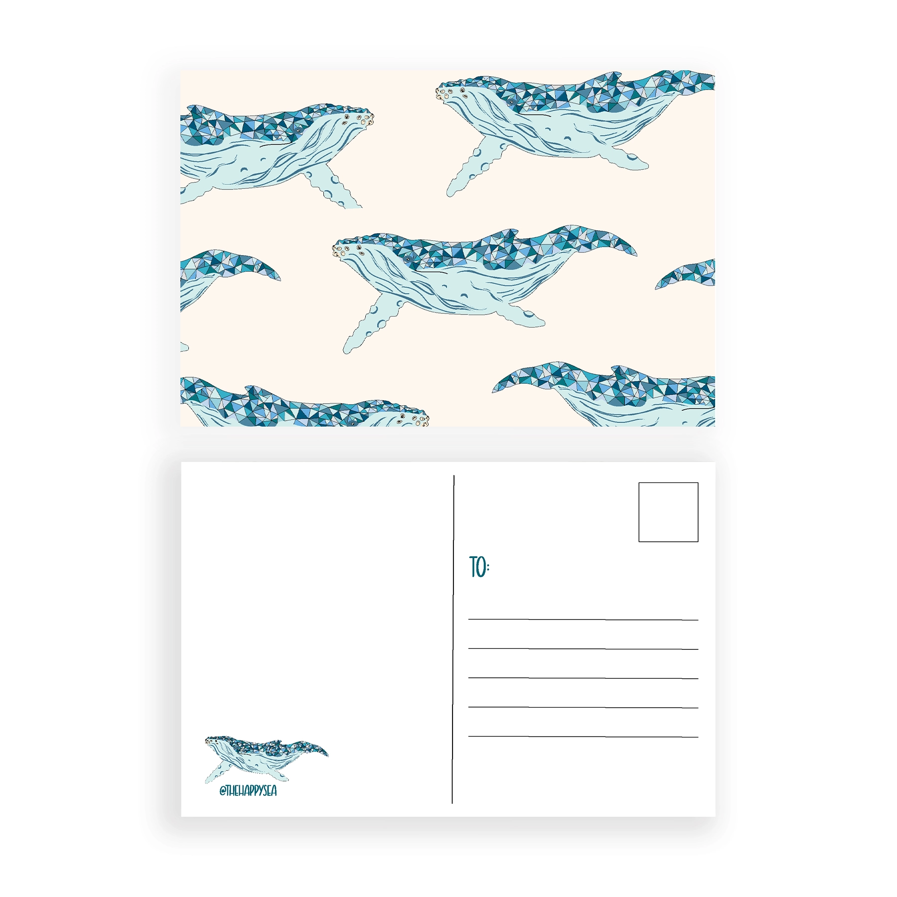 The Happy Sea Save The Whales Postcard