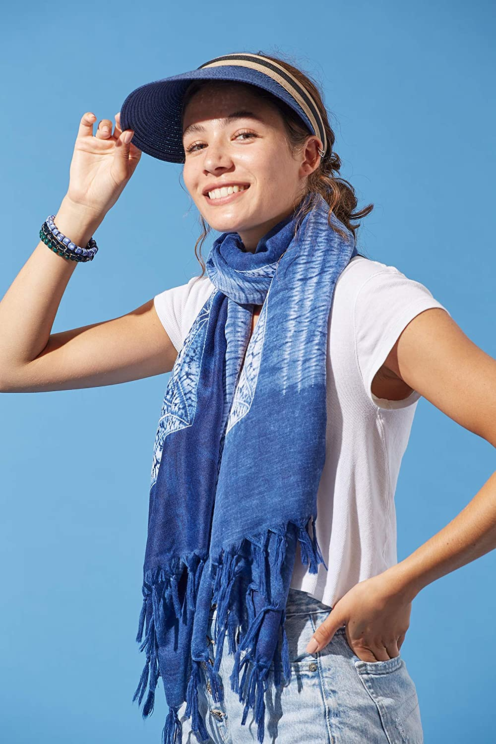 Indigo Kaleidoscope Scarves