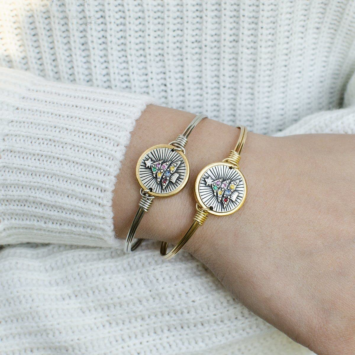 Holiday Tree Bangle Bracelet
