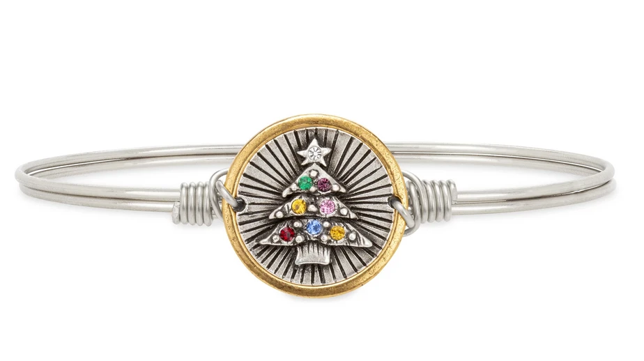Holiday Tree Bangle Bracelet