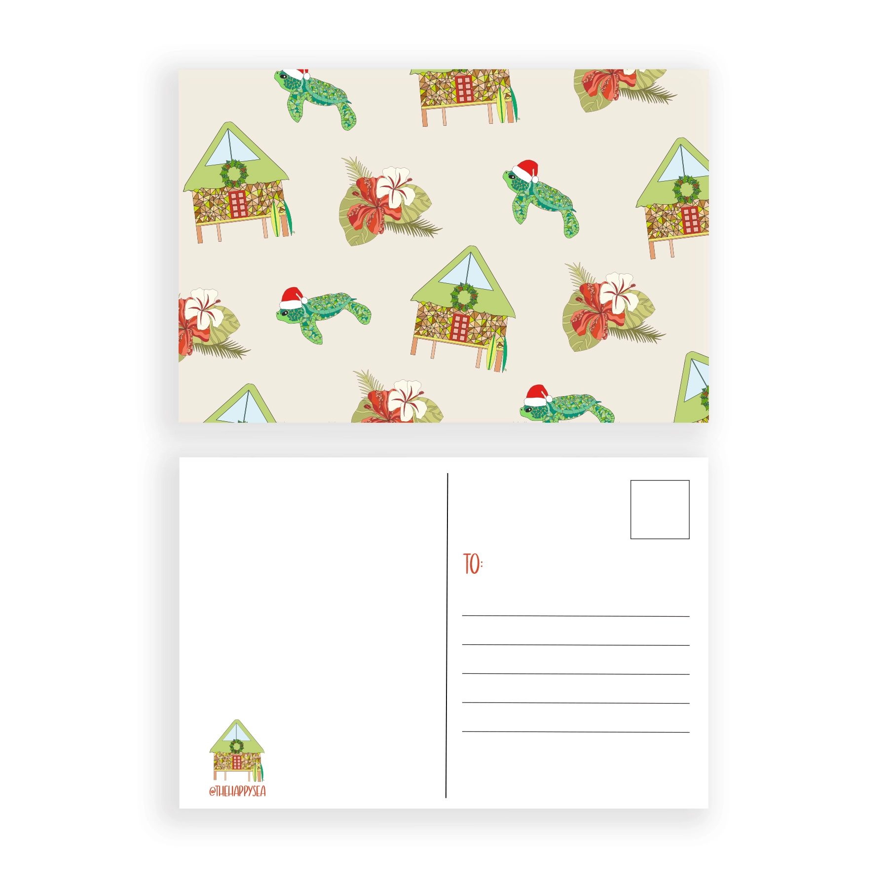 The Happy Sea Tropical Holiday Postcard