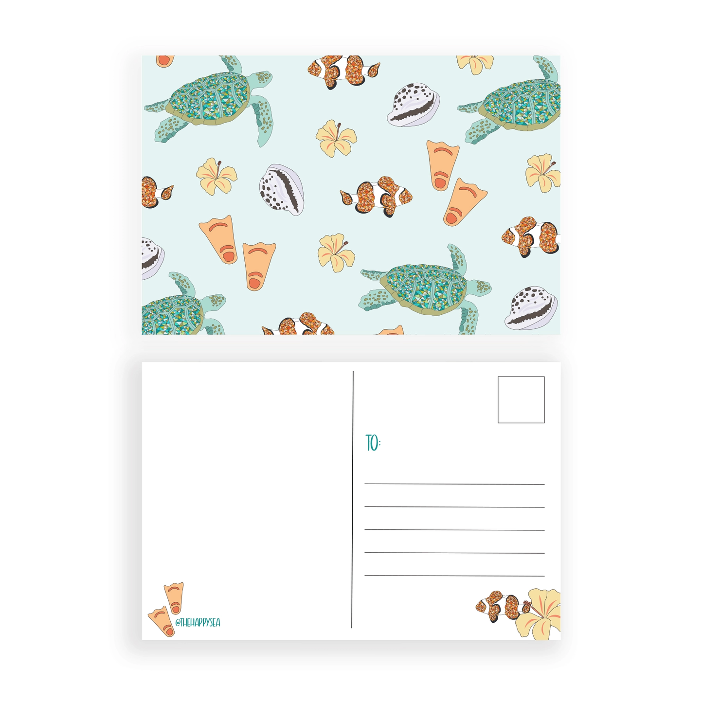 The Happy Sea Under The Sea Postcard