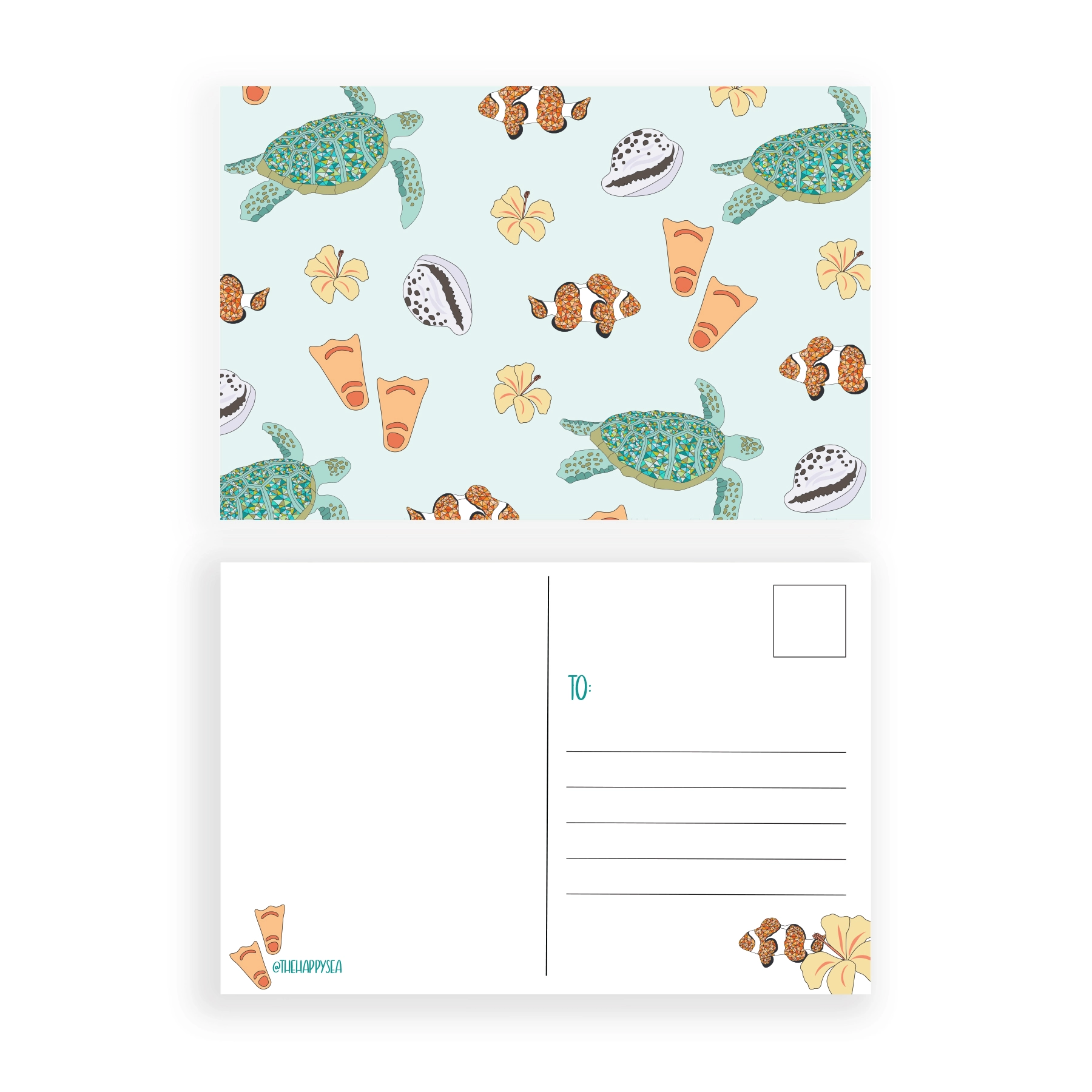 The Happy Sea Under The Sea Postcard