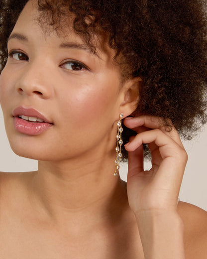 Something Blue Chandelier Earrings