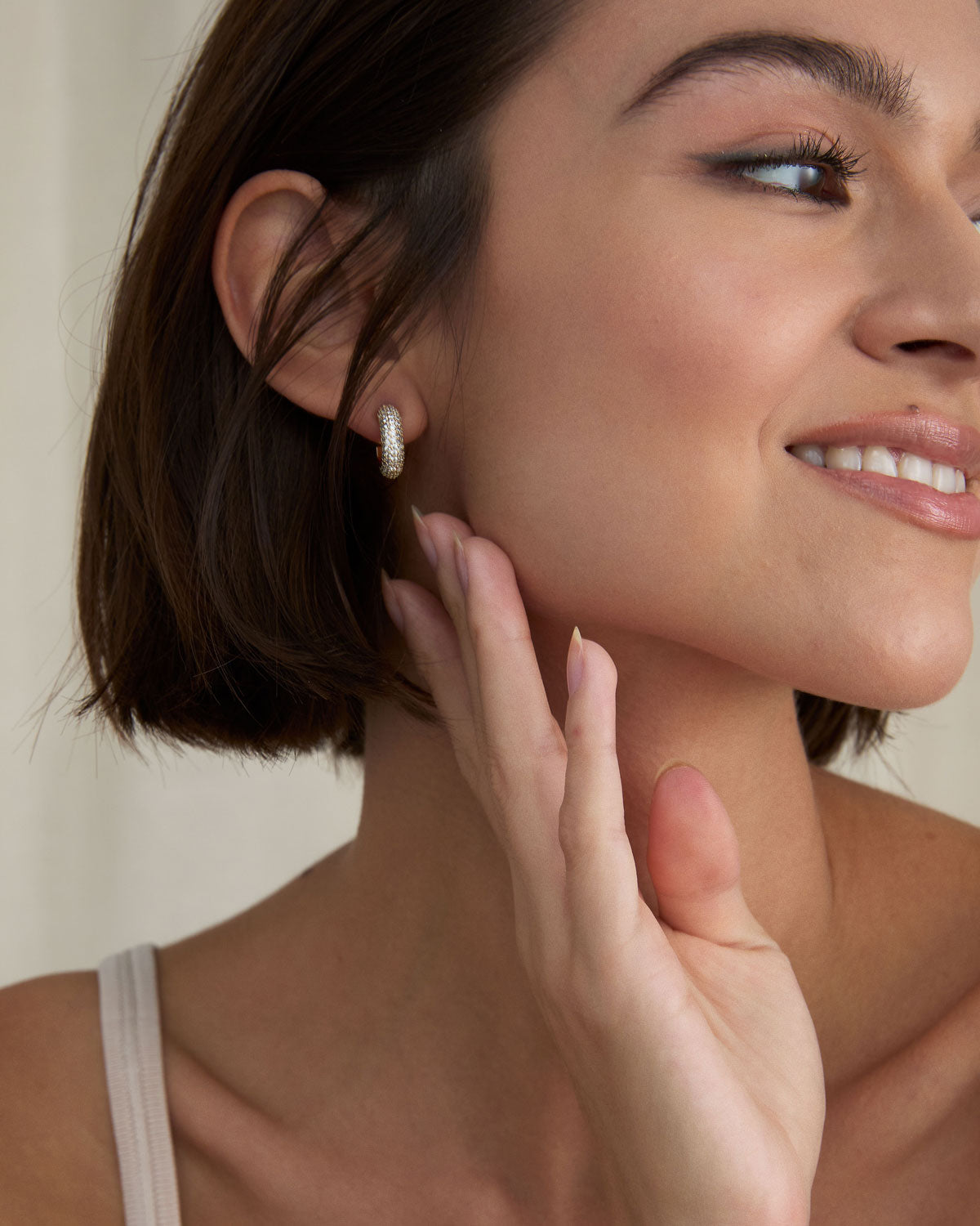 Unstoppable Pave Mini Hoop Earrings