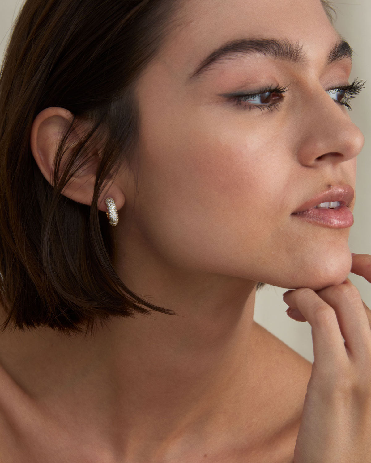 Unstoppable Pave Mini Hoop Earrings