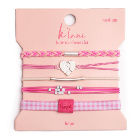 "Hope" Hair Tie Bracelet Set