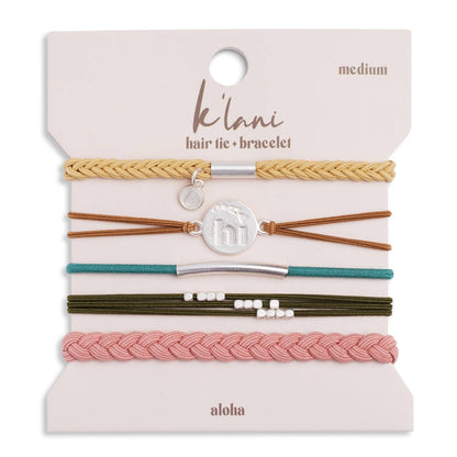 "Aloha" Hair Tie Bracelet Set