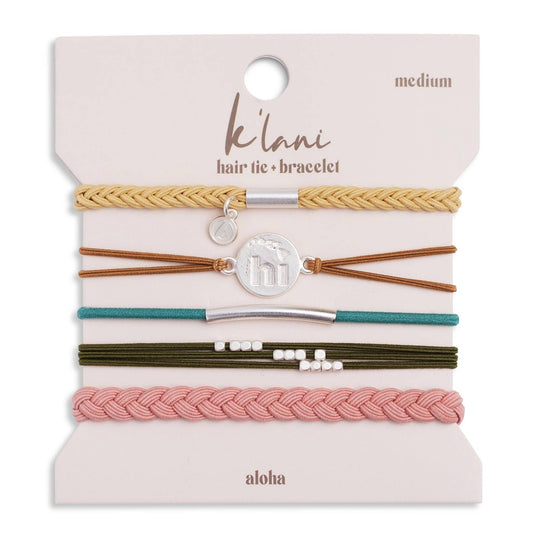 "Aloha" Hair Tie Bracelet Set