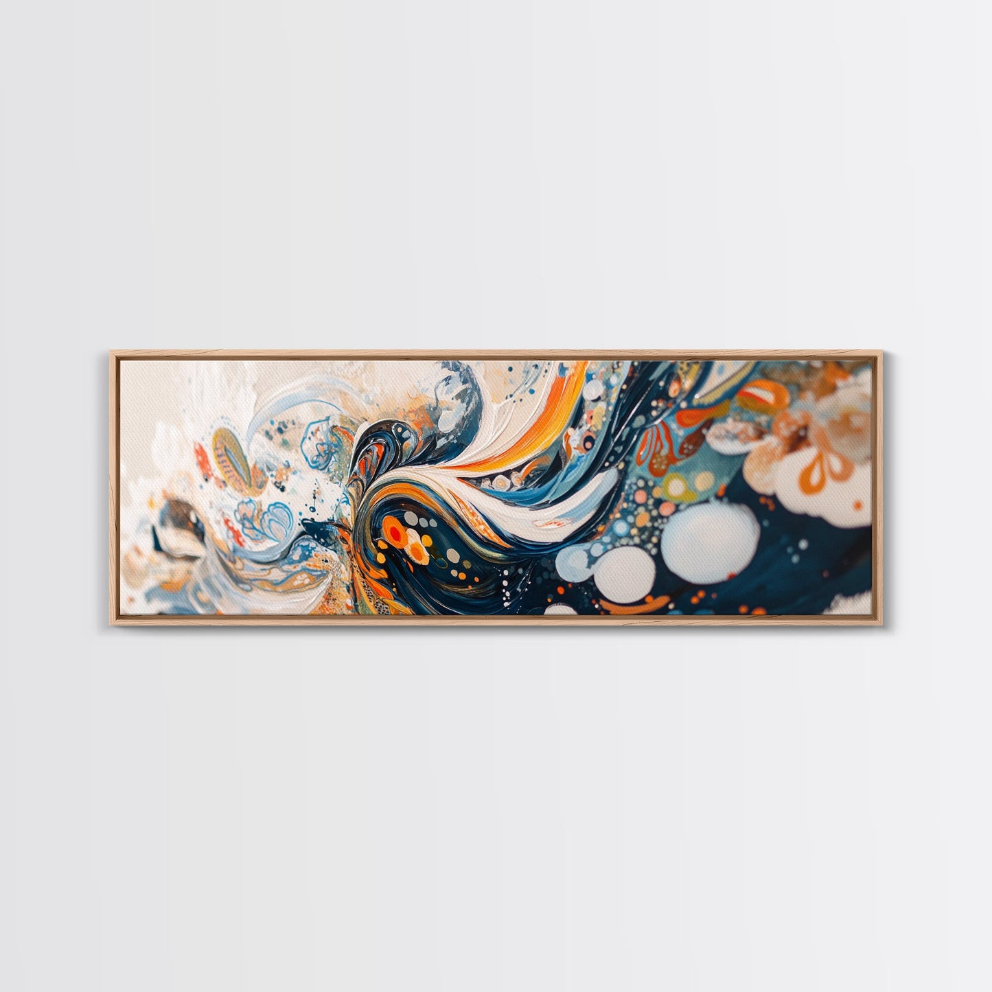 Abstract Swirl Painting, Colorful Modern Art, Bohemian Home Aesthetic, Creative Office, Studio Wall Decor, Canvas Print