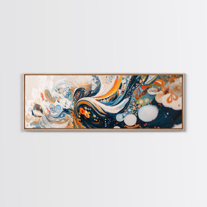 Abstract Swirl Painting, Colorful Modern Art, Bohemian Home Aesthetic, Creative Office, Studio Wall Decor, Canvas Print