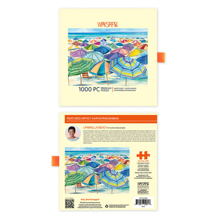 Umbrella Beach 1000 Piece Jigsaw Puzzle