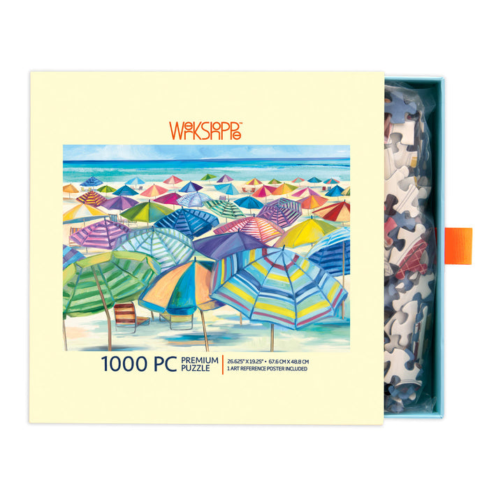 Umbrella Beach 1000 Piece Jigsaw Puzzle