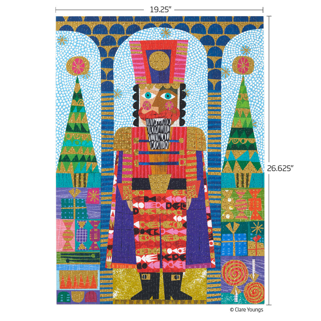 Festive Nutcracker Gold Foil 1000 Piece Jigsaw Puzzle