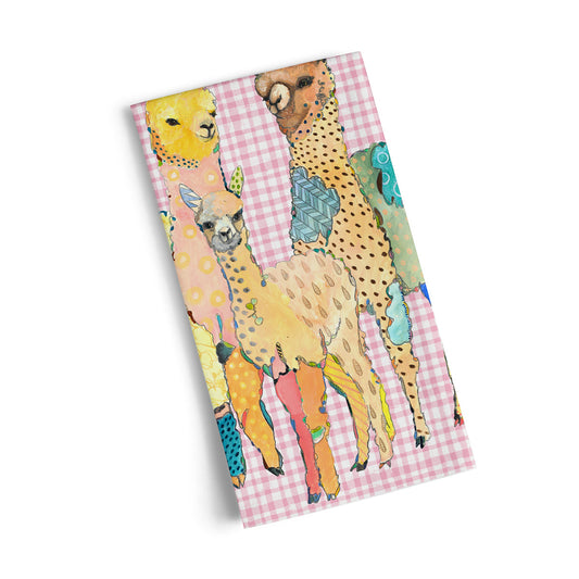 Llama Family Cotton Tea Towel