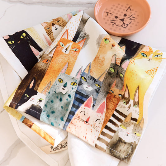 Cat Power Cotton Tea Towel