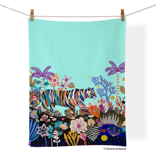Striped Tiger Cotton Tea Towel