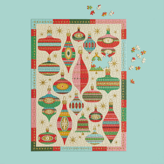 Vintage Ornaments 1000 Piece Holiday Jigsaw Puzzle