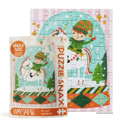 Magic Snow Globe 48 Piece Holiday Puzzle Snax