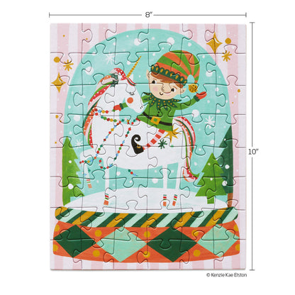 Magic Snow Globe 48 Piece Holiday Puzzle Snax