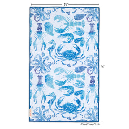 Coastal Bounty Microfiber Kitchen Dish Towel