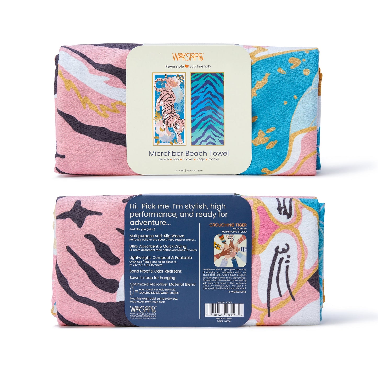 Crouching Tiger Microfiber Go Big Towel