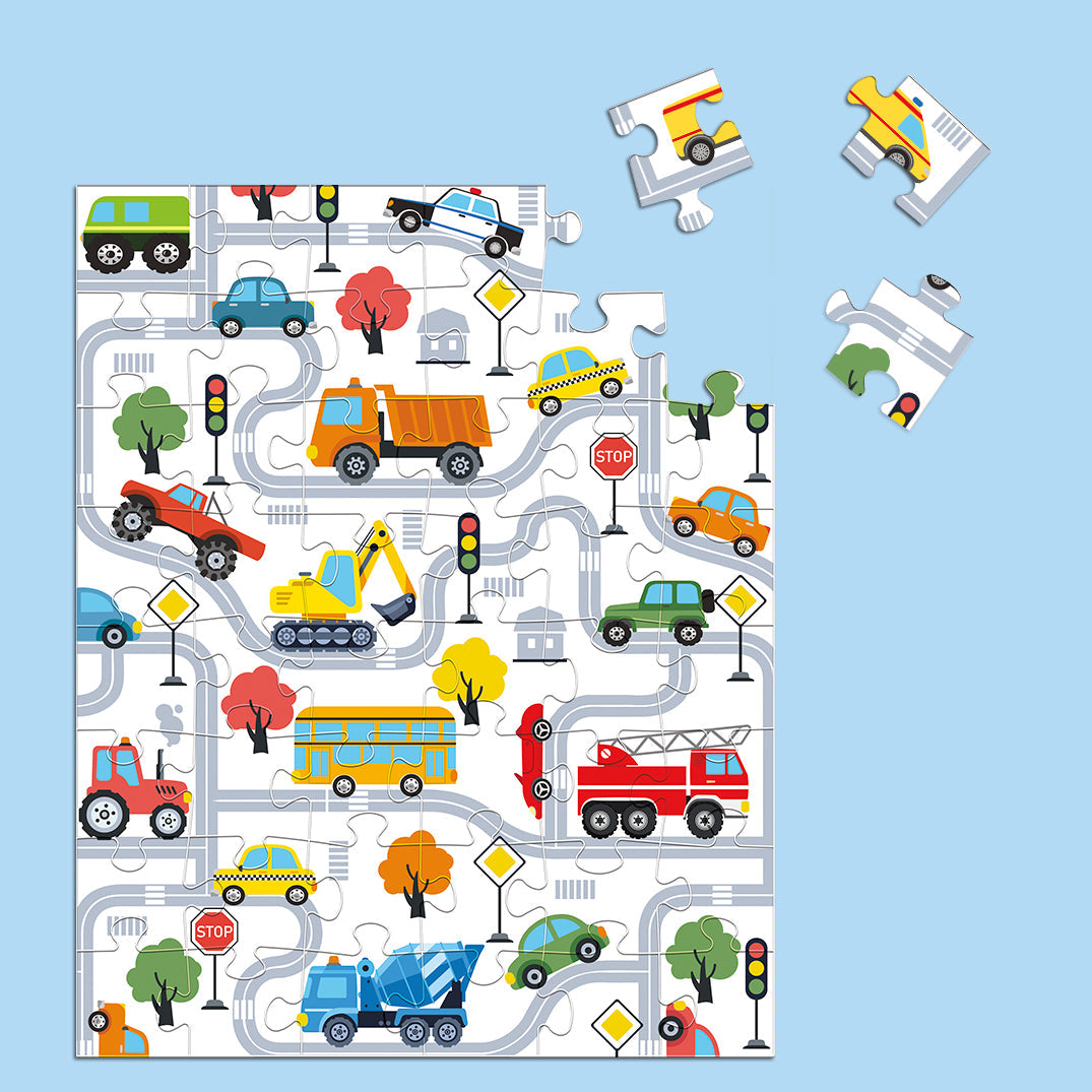 Trucks and Transportation 48 Puzzle Piece Snax