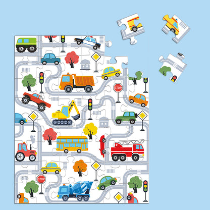 Trucks and Transportation 48 Puzzle Piece Snax