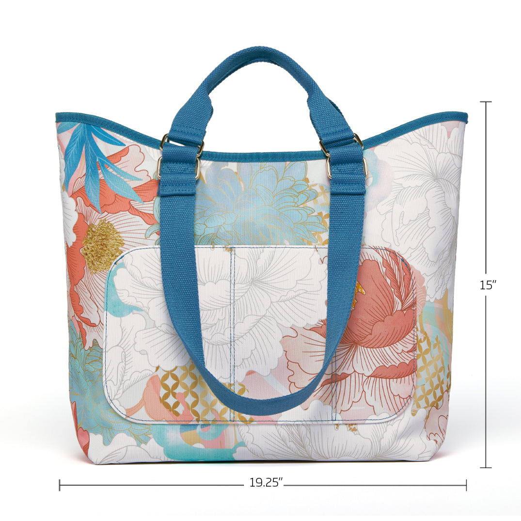 Peony Blossoms Go Big Tote Bag