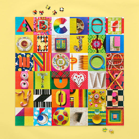 Typeface Collage 1000 Piece Puzzle