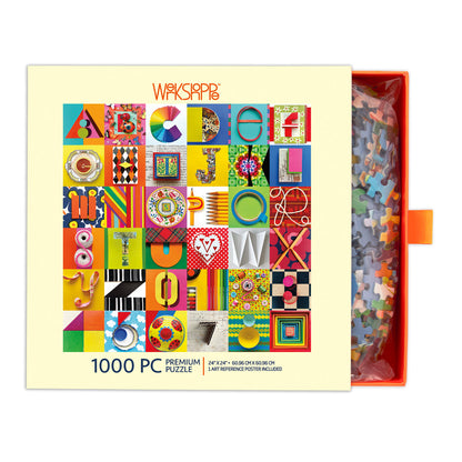 Typeface Collage 1000 Piece Puzzle