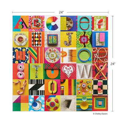 Typeface Collage 1000 Piece Puzzle
