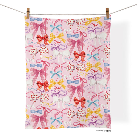 Ribbons & Bows 100% Cotton Tea Towel