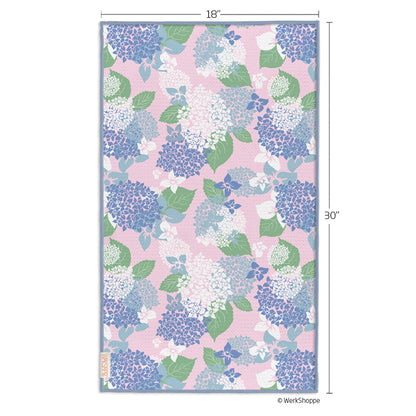 Hydrangea Tile Microfiber Towel