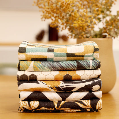 Leaf Tiles Microfiber Kitchen Towel