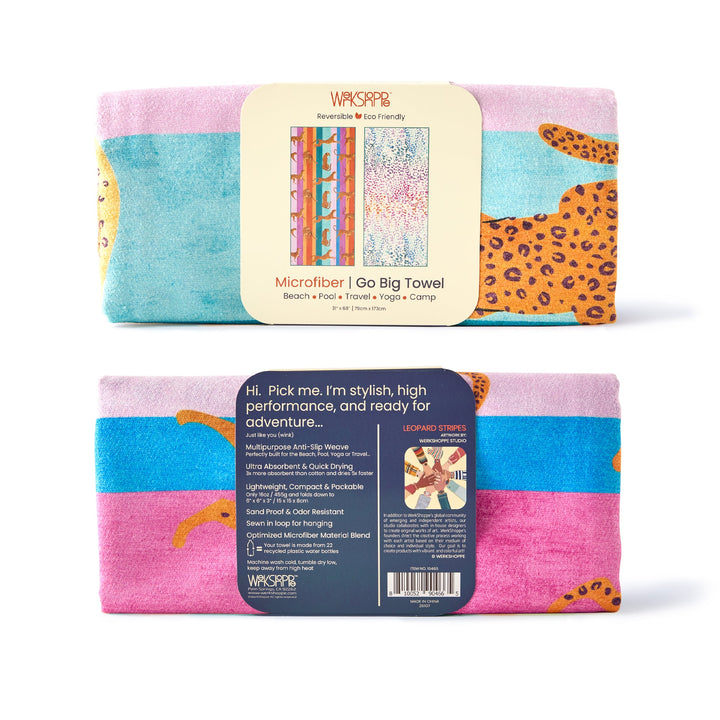 Leopard Stripes Microfiber Go Big Towel