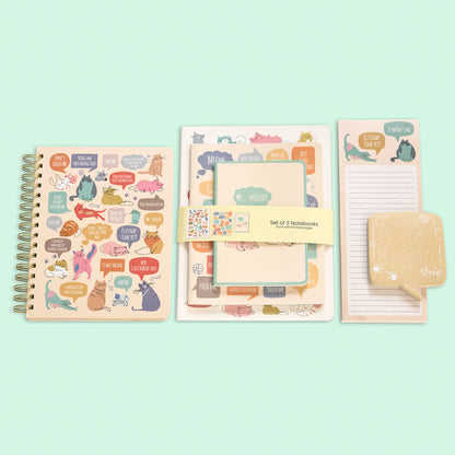 If Cats Could Talk Stitched Notebook Set
