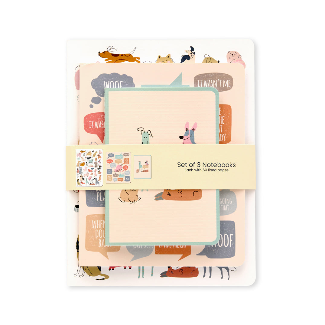 If Dogs Could Talk Stitched Notebook Set