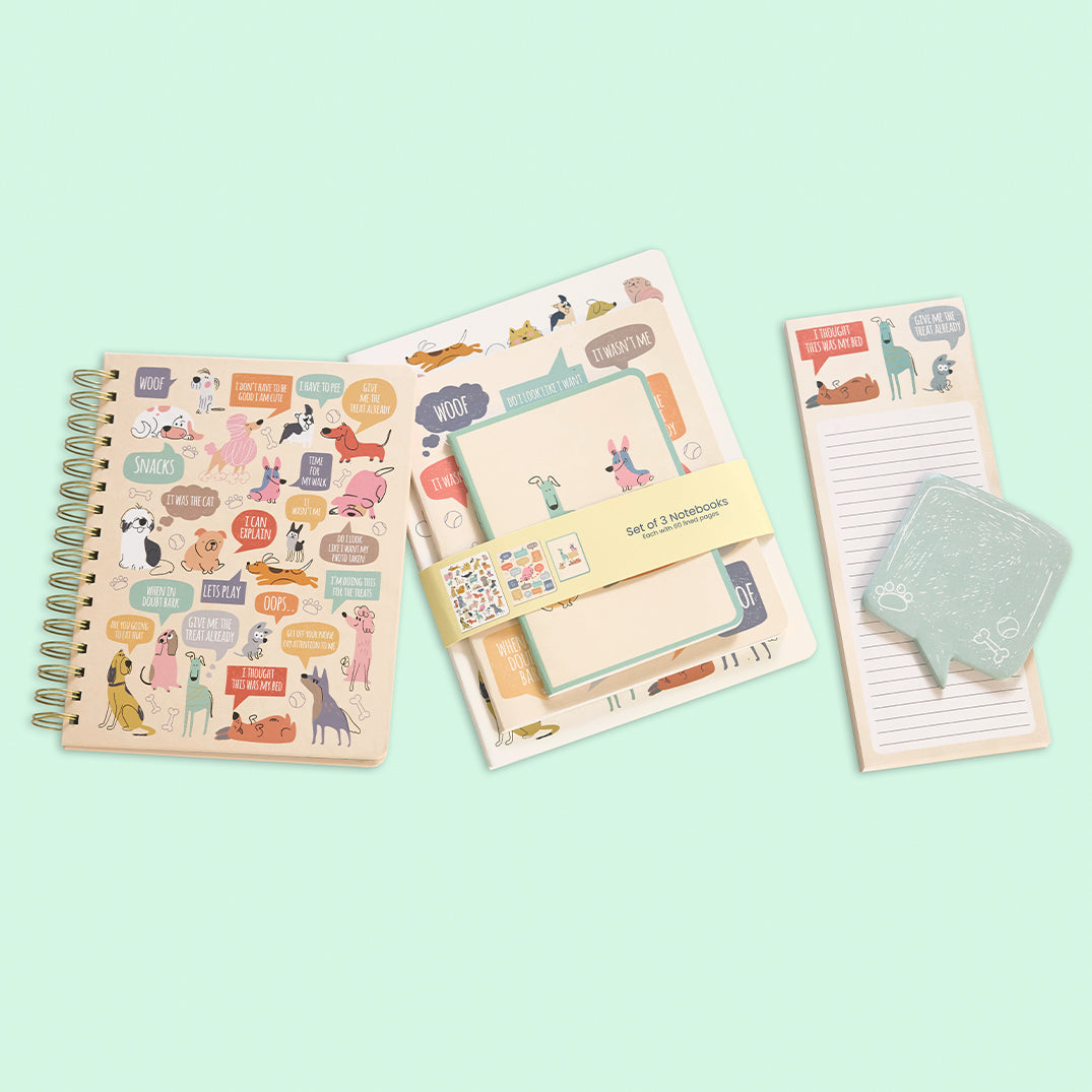 If Dogs Could Talk Stitched Notebook Set